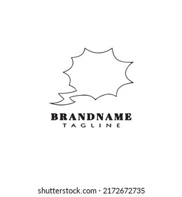 speech bubble logo cartoon icon template style modern vector illustration