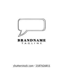 speech bubble logo cartoon icon creative black modern vector illustration