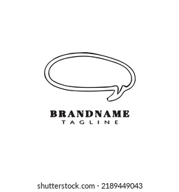 speech bubble logo cartoon icon black modern vector illustration
