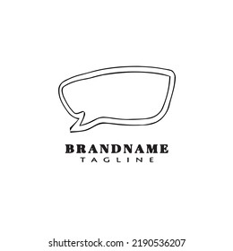 speech bubble logo cartoon icon template black modern illustration