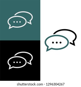 speech bubble logo design , vector