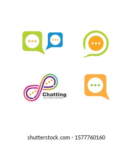 speech bubble logo icon vector template