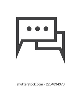 Speech bubble logo icon vector design