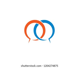 Speech bubble logo illustration