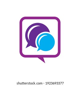 Speech bubble logo images illustration design