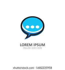 Speech bubble logo symbol communication creative template design