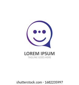 Speech bubble logo symbol communication creative template design