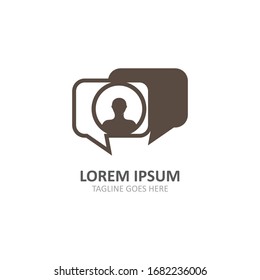 Sprechblase Logo Symbol Kommunikation kreative Vorlage Design