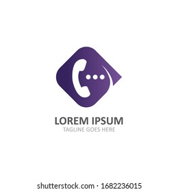 Speech bubble logo symbol communication creative template design