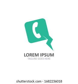 Símbolo de logotipo de burbuja de voz comunicación diseño de plantilla creativa