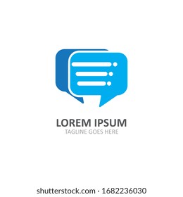 Speech bubble logo symbol communication creative template design