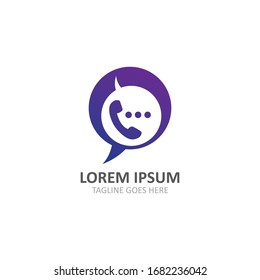 Sprechblase Logo Symbol Kommunikation kreative Vorlage Design