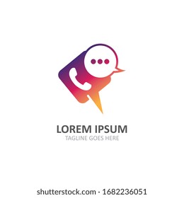 Speech bubble logo symbol communication creative template design