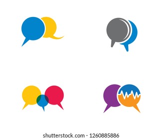 Speech bubble logo template