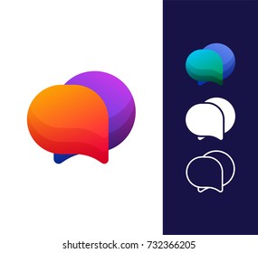 Speech bubble logo template
