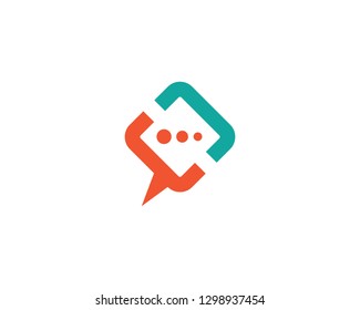 Speech bubble Logo template vector