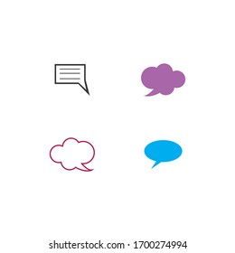 Speech bubble  Logo template vector design