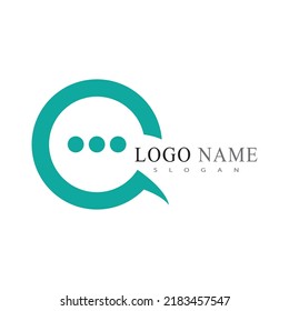 Speech bubble Logo template vector illustration