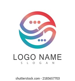 Speech bubble Logo template vector illustration
