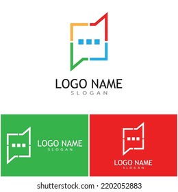 Speech bubble Logo template vector illustration