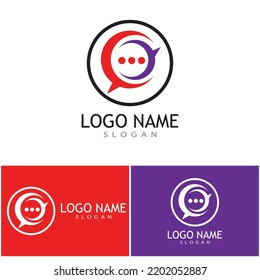 Speech bubble Logo template vector illustration