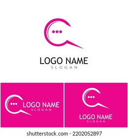 Speech bubble Logo template vector illustration
