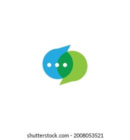 Speech bubble logo vector design