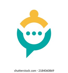 Speech bubble logo vector design