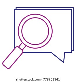 speech bubble with magnifying glass