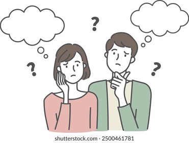
speech bubble man and woman question