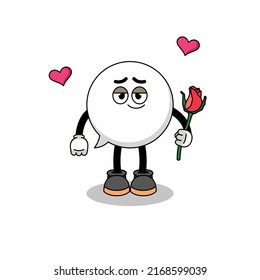 speech bubble mascot falling in love , character design