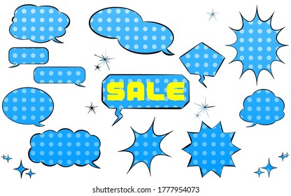 Speech Bubble Material: Speech bubble with popped dot pattern with gradation