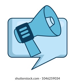 speech bubble with megaphone sound