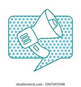 speech bubble with megaphone sound