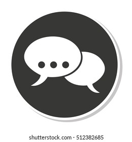 speech bubble messag icon vector illustration design