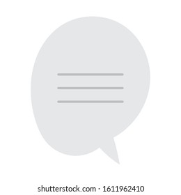 speech bubble message chat talk concept icon on white background vector illustration