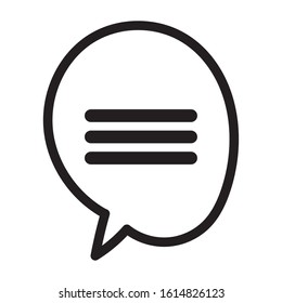 speech bubble message chat talk concept icon on white background vector illustration