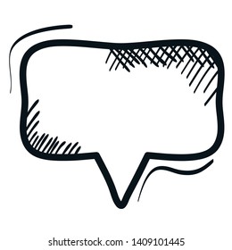 speech bubble message drawing vector illustration