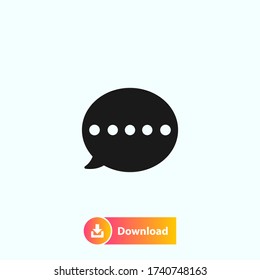 speech bubble message envelope icon vector