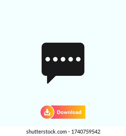 icono de sobre de mensajes de burbuja de voz vector