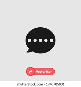 speech bubble message envelope icon vector