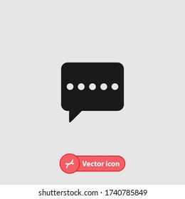 speech bubble message envelope icon vector