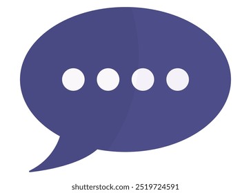 Speech bubble message flat icon isolated on white background.