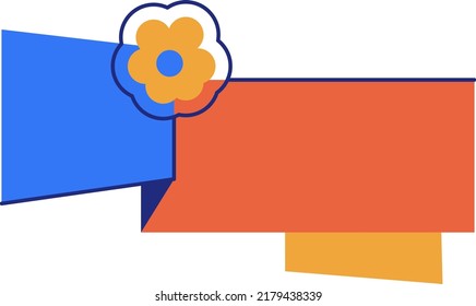 Speech bubble message with flower