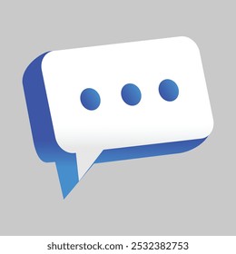 speech bubble message icon on white background