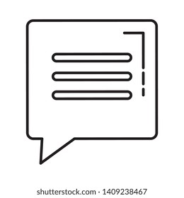 speech bubble message icon vector illustration