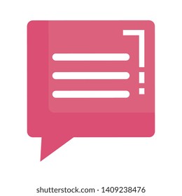 speech bubble message icon vector illustration