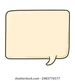 speech bubble message illustration on white backgound.