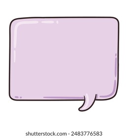 speech bubble message illustration on white backgound.