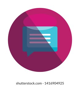 speech bubble message isolated icon